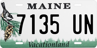 ME license plate 7135UN