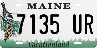 ME license plate 7135UR