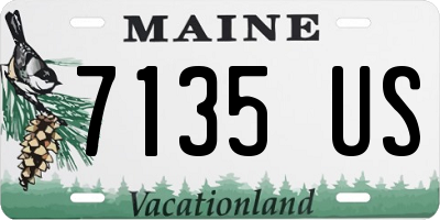 ME license plate 7135US
