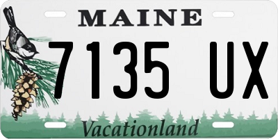 ME license plate 7135UX