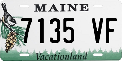 ME license plate 7135VF