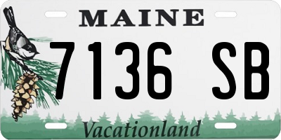 ME license plate 7136SB