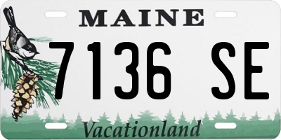 ME license plate 7136SE