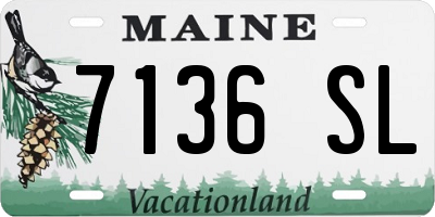 ME license plate 7136SL