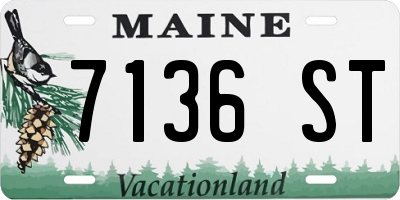ME license plate 7136ST