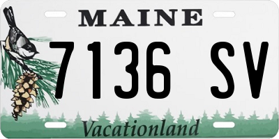 ME license plate 7136SV