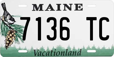 ME license plate 7136TC