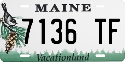 ME license plate 7136TF