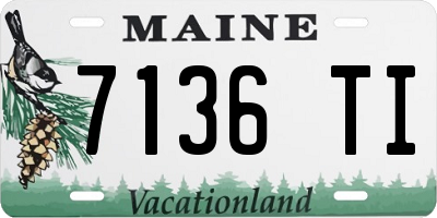 ME license plate 7136TI