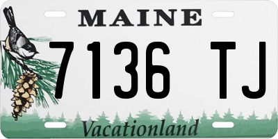 ME license plate 7136TJ