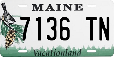 ME license plate 7136TN