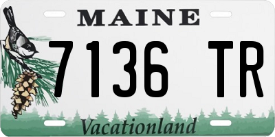 ME license plate 7136TR