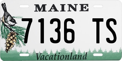 ME license plate 7136TS
