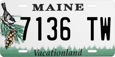 ME license plate 7136TW