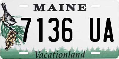 ME license plate 7136UA
