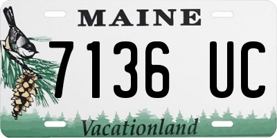 ME license plate 7136UC