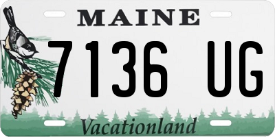 ME license plate 7136UG