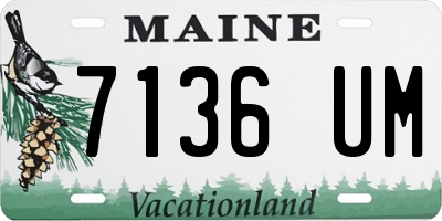 ME license plate 7136UM