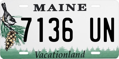 ME license plate 7136UN