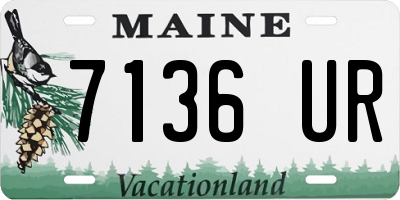 ME license plate 7136UR