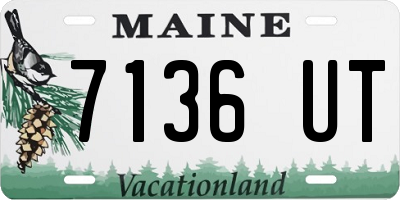 ME license plate 7136UT