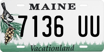 ME license plate 7136UU
