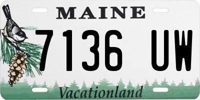 ME license plate 7136UW