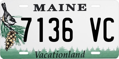 ME license plate 7136VC