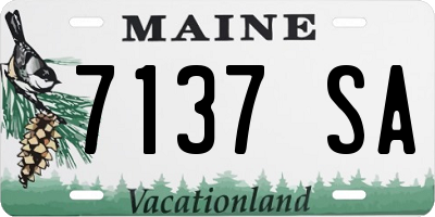 ME license plate 7137SA
