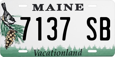 ME license plate 7137SB