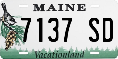 ME license plate 7137SD