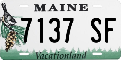 ME license plate 7137SF