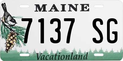 ME license plate 7137SG