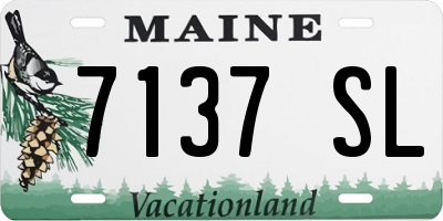 ME license plate 7137SL