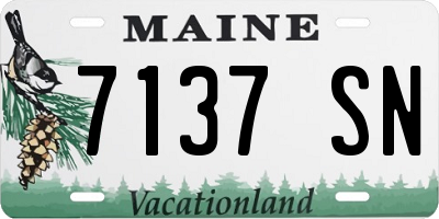 ME license plate 7137SN