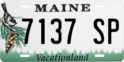 ME license plate 7137SP