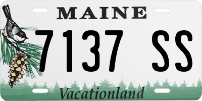 ME license plate 7137SS