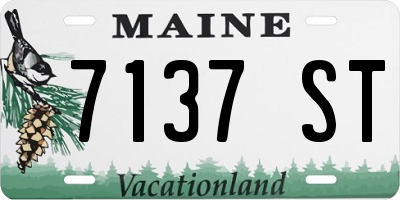 ME license plate 7137ST