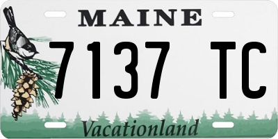 ME license plate 7137TC