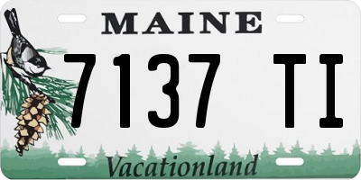 ME license plate 7137TI