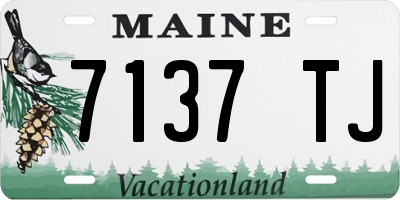 ME license plate 7137TJ