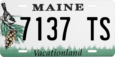 ME license plate 7137TS