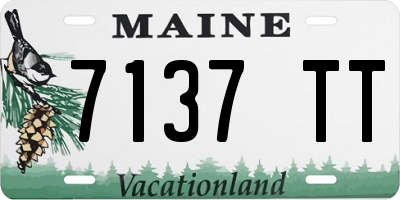 ME license plate 7137TT
