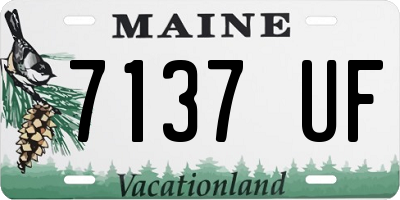ME license plate 7137UF