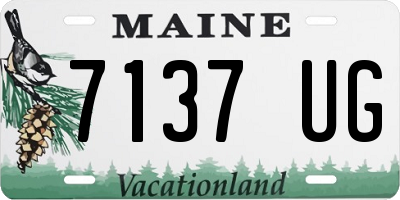 ME license plate 7137UG