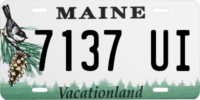 ME license plate 7137UI