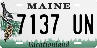 ME license plate 7137UN
