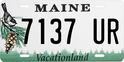 ME license plate 7137UR