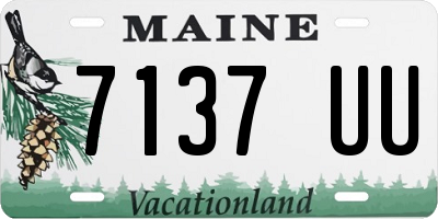 ME license plate 7137UU