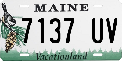 ME license plate 7137UV